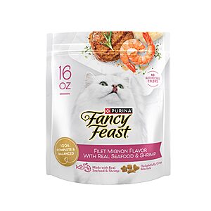 $6.82 S&S Clip Q 4 Lb Bag of Fancy Feast Filet Mignon Dry Food (4 x 1 lb)