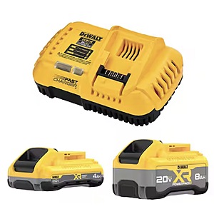 DEWALT 20V MAX XR Lithium-Ion Starter Pack w/ 8.0Ah & 4.0Ah Batteries & Charger $199 + Free Shipping