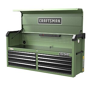 CRAFTSMAN S2000 52" 8-Drawer Steel Tool Chest (Army Green) $399 + Free Shipping