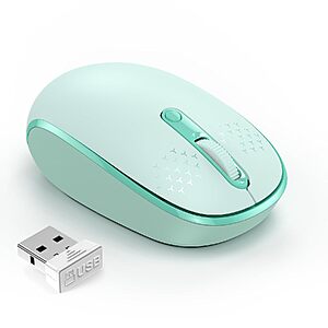 Tecknet Compact Ambidextrous Wireless Mouse (Mint Green) $4.99 + Free Shipping w/ Prime or on $35+