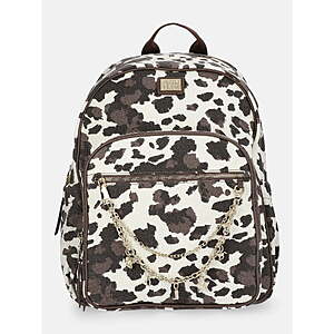Madden Nyc Women's Dome Backpack w/ Charm Chain Accent (Cow Print) $14 + Free Shipping w/ Walmart+ or on $35+