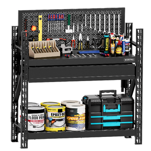 50" Workpro Heavy-Duty Steel Workbench w/ Pegboard, Drawer & Shelf (3,180 Lb Capacity) $209.99 + Free Shipping w/ Walmart+ or on $35+