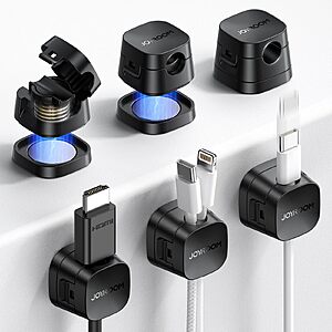 [Prime] 6-Pack Joyroom Detachable Magnetic Cable Clips w/ Adhesive Mount $7.99 + Free Shipping