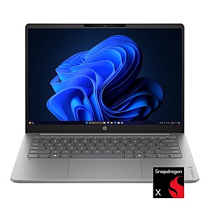 HP - OmniBook 3 - 14" 2K OLED Laptop - Snapdragon X (8-Core CPU) - 8GB Memory - 256GB SSD - 41+ Hrs Battery Life¹ - Nouvelle Silver $399.99 Bestbuy.com