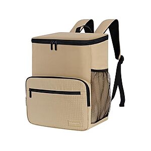 22L Insulated Leakproof Cooler Backpack w/ 4 Pockets (Khaki) $12.99 + Free Shipping w/ Prime or $6 Fee per Order