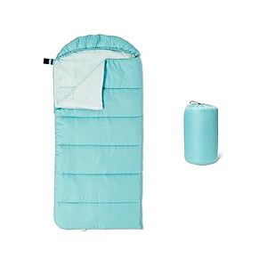 Amazon Basics Kids' Sleeping Bag w/ Compression Sack (Aqua) $11.99 + Free Shipping w/ Prime