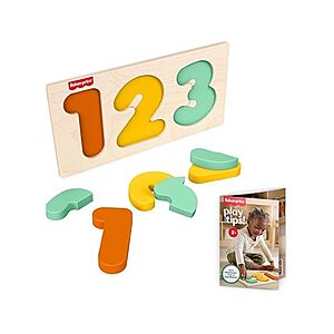 Fisher-Price Wood Montessori 1-2-3 Number Learning Puzzle $5.59 + Free Shipping w/ Prime or $6 Fee per Order