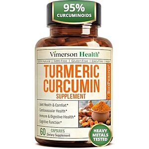 [SnS, AC] $9.15* | 60-Ct Vimerson Health 1200mg Turmeric Curcumin & Black Pepper Supplement at Amazon