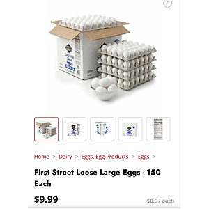 Smart and Final First Street Loose Large Eggs - 150 Each