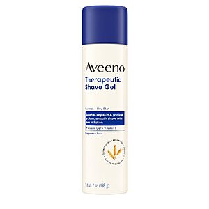7-Oz Aveeno Therapeutic Fragrance-Free Shave Gel $3.13 w/ S&S + Free Shipping w/ Prime or on $35+