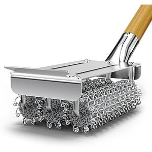 [AC] $9.99* | 18" House Again Bristle-Free Stainless Steel BBQ Grill Brush w/ Scraper at Amazon