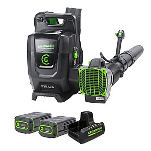 Greenworks Commercial 82-volt 690-CFM 195-MPH Battery Backpack Leaf Blower 5 Ah Battery Included Charger Included | 82BA26-52DP