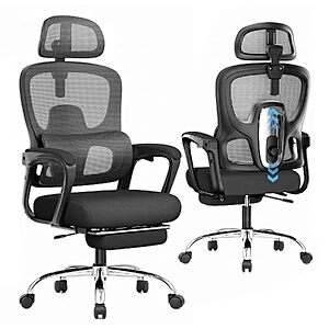 Amazon – Humergo Ergonomic Office Chair w/ Footrest & Lumbar Support, $69.99 w/ 50% Off Code