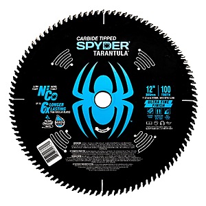 Spyder Ultra Fine 12-in 100 -Tooth Fine Finish Tungsten carbide-tipped steel Miter saw blade Individual | 13027