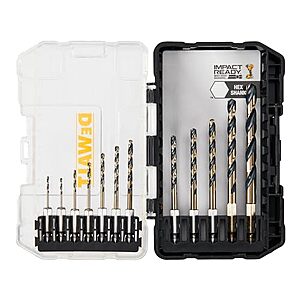 $14.98* | 12-Pc DeWALT Black & Gold Drill Bit Set at Amazon