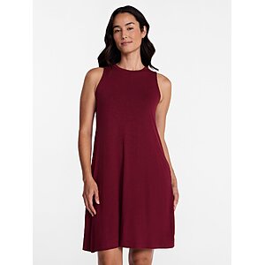 $5.23: Time and Tru Women’s Sleeveless Knit Swing Dress, Select Sizes, Wine Punch at Walmart.com
