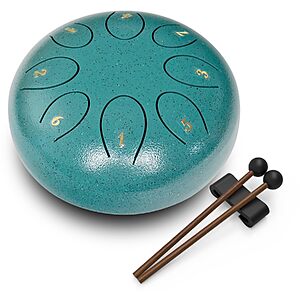6" Regis 8 Note Steel Tongue Rain Drum w/ Accessories and Carry Bag (Malachite) $14.99 + Free Shipping w/ Prime or on $35+