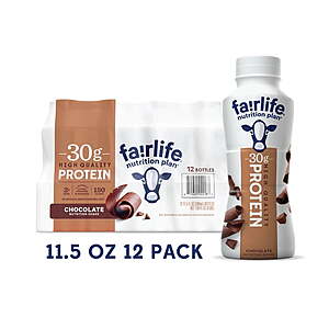 $21.28 Sams Club Vanilla or Chocolate Fairlife Nutrition Plan 30g Protein Shake,   11.5 fl. oz., 12 pk.