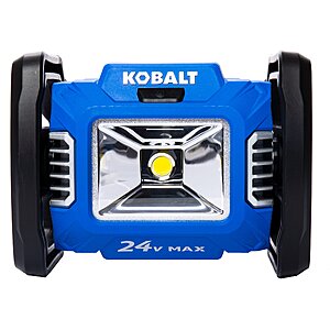 Kobalt 24-volt 2000 -Lumens LED Battery Rechargeable Portable Work Light in Blue @ Lowe’s $49