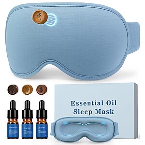 Amazon – TOPOINT Aromatherapy 3D Sleep Mask w/ Essential Oils & 3 Wood Diffusers $15.99 w/ Code