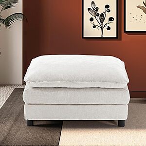 35" VIKAYAMICS Chenille Cloud Ottoman Footstool (Various Colors) $29.99 + Free Shipping w/ Prime or on $35+