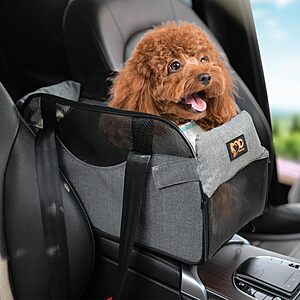 GeerDuo Center Console Dog Car Seat for Small Dogs with Mesh - $25.19 AC