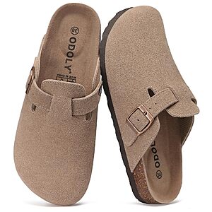 ODOLY Unisex Genuine Suede Clogs (Taupe, EU 39) $26.98 w/ Prime or $35+