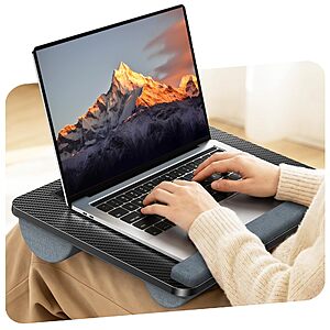 RIWUCT Lap Desk for Laptop up to 15.6" with Cushion - $17.94 After coupon