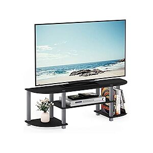 Furinno Turn-S-Tube Wide TV Entertainment Center (Black/Grey) $24.99 + Free Shipping w/ Prime $24.38