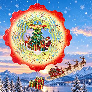 SUNCKET 12-Inch Christmas Wind Spinner $9.99 + Free Shipping
