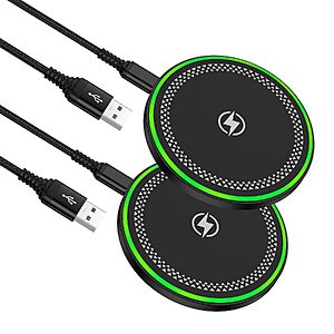 2-Pack 15W Fast Wireless Charging Pad $5.24 + Free Shipping w/ Prime or on $35+