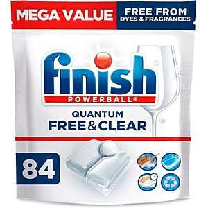 [SnS, AC] $12.94 | 84-Count Finish Dishwasher Pods (Free & Clear) at Amazon