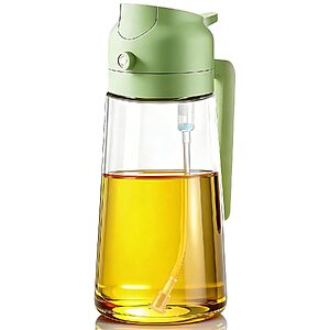 2-in-1 16-Ounce Glass Oil Sprayer & Dispenser Bottle (Green) $4.54 + Free Shipping w/ Prime or on $35+