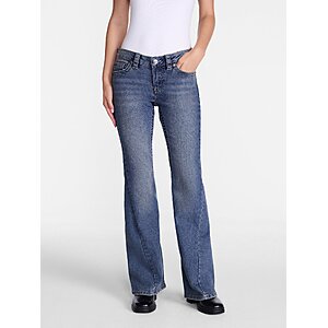 Madden NYC Women's Low Rise Flare Jeans (Tinted Indigo, 32" Inseam, Sizes 00-18) from $9.25 + Free S&H w/ Walmart+ or on $35+