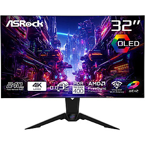 32" ASRock Phantom Gaming OLED Dual Mode 4K 240Hz | FHD 480Hz Gaming Monitor $596 + Free S/H