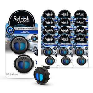 24-Count Refresh Your Car! Mini Vent Clip Air Fresheners (New Car/Cool Breeze) $23.78 ($0.99 Each)+ Free Shipping w/ Prime or on $35+