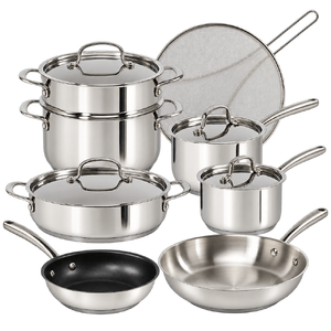 Goodful 12-Piece Classic Stainless Steel Cookware Set $59.99 + Free S/H