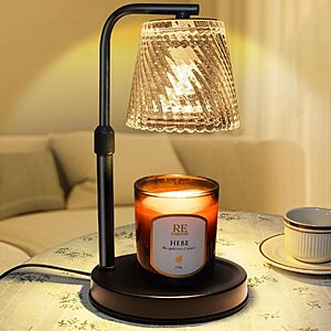 MAOYUE Dimmable Candle Warmer Lamp w/ Adjustable Height & Timer $11.99 + Free Shipping w/ Prime or on $35+