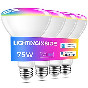 Lightinginside Smart Light Bulbs 1100LM, BR30 RGBCW Color Changing $35