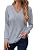 JUSTFASHIONNOW Womens V Neck Long Sleeve Shirts Casual Tops $4.99 AC