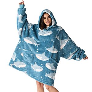 Bedsure Men's or Women's Wearable Blanket Hoodie (Sky Blue/Shark) $15.39 + Free Shipping w/ Prime or on $35+