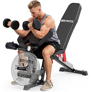 Adjustable 1600LBS Workout Bench, 21-Position Multifunctional Weight Bench $199.99
