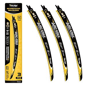 3-Count TOLESA 15" 6 TPI Arc-Edge Reciprocating Saw Pruning Blades $9.98 + Free Shipping w/ Prime or on $35+
