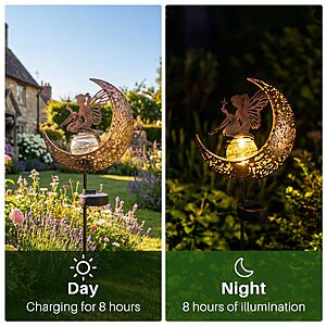 MEBRUDY Fairy Solar Garden Outdoor Decor $14.49 AC + Free Shipping
