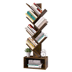 Yoobure Tree Bookshelf - 6 Shelf Retro Floor Standing Bookcase - $33.99 AC