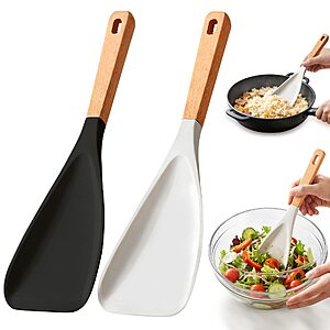 Amazon - Pushy 2-Pc Silicone Spatula & Cooking Spoon Set $9.99 w/ Code