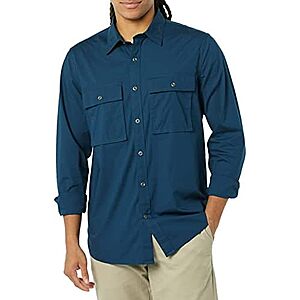 $2.85 to $3.72 Amazon Essentials Men's Long-Sleeve Two-Pocket Utility Shirt (XS, S and MT only)