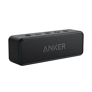 Anker soundcore 2 Portable Bluetooth Speaker, 24-Hour Playtime, IPX7 $29.98