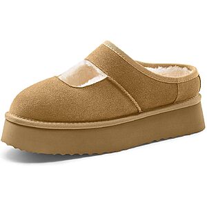 Amazon - Vilanva Women's Fur-Lined Platform Slippers $28.59 w/ Code