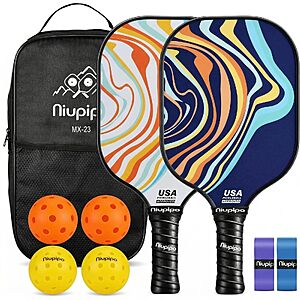 Amazon - niupipo Pickleball Paddle Set $24.89 w/ Code + Price Deal